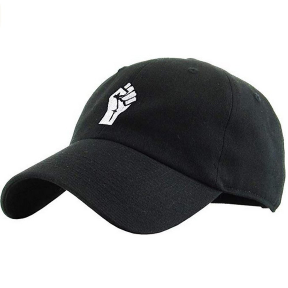 Raised Fist Dad Hat Black